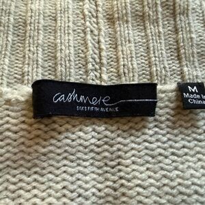 Saks Fifth Avenue Cream Cashmere Knit